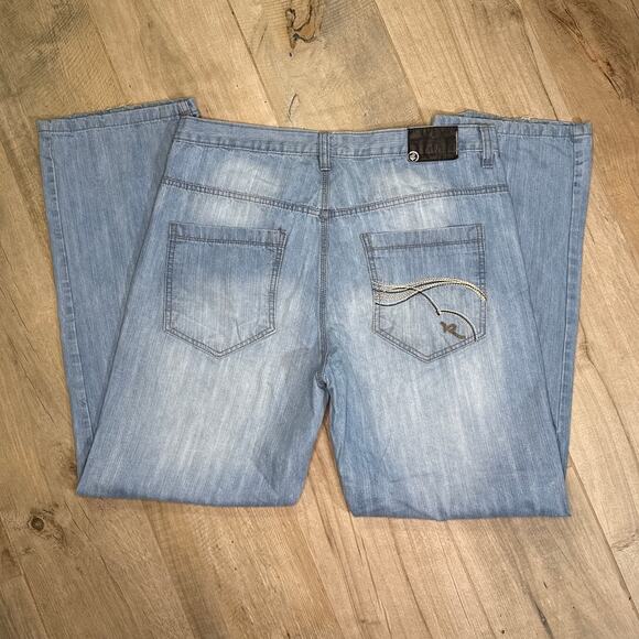 Rocawear Jeans Men's 38x32 Skater Y2K Vintage Faded Wash - Picture 1 of 9